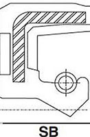 1 Inch (in) Inside Diameter, 2 Inch (in) Outside Diameter, and 1/4 Inch (in) Width SB Style Oil Seal