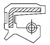 3/8 Inch (in) Inside Diameter, 5/8 Inch (in) Outside Diameter, and 1/8 Inch (in) Width TC Style Oil Seal