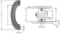 0.143 Inch (in) Seal Height, 6-1/2 Inch (in) Bore Diameter, and 5.982 Inch (in) Grove Diameter Piston Seal