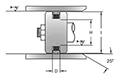 1-1/2 Inch (in) Outside Diameter and 1.067 Inch (in) Inside Diameter Hytrel Piston Seal