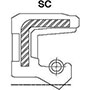 1/2 Inch (in) Inside Diameter, 1-1/8 Inch (in) Outside Diameter, and 1/4 Inch (in) Width SC Style Oil Seal